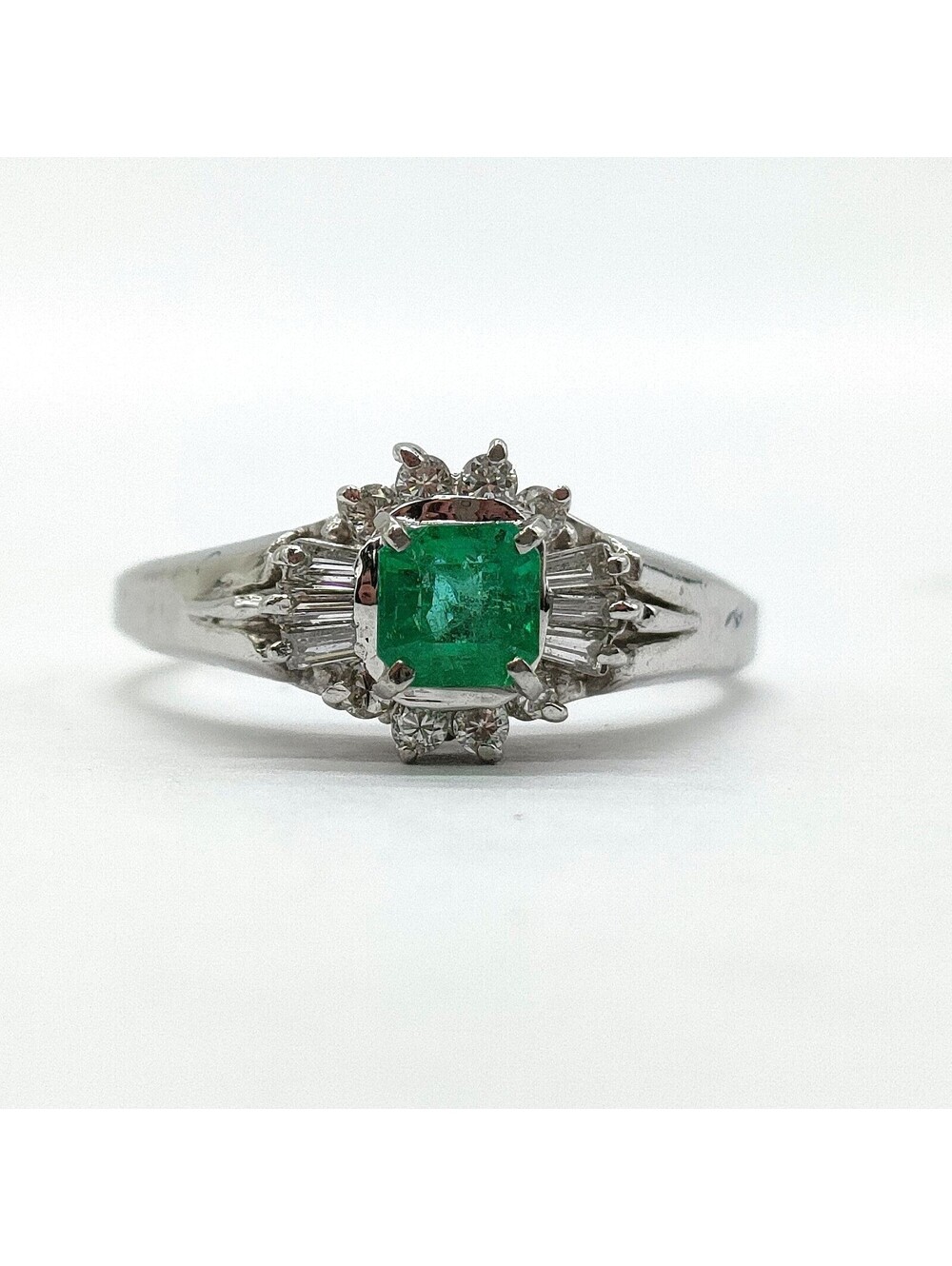 Jewelry Ring Emerald 0.3ct Platinum 5451934